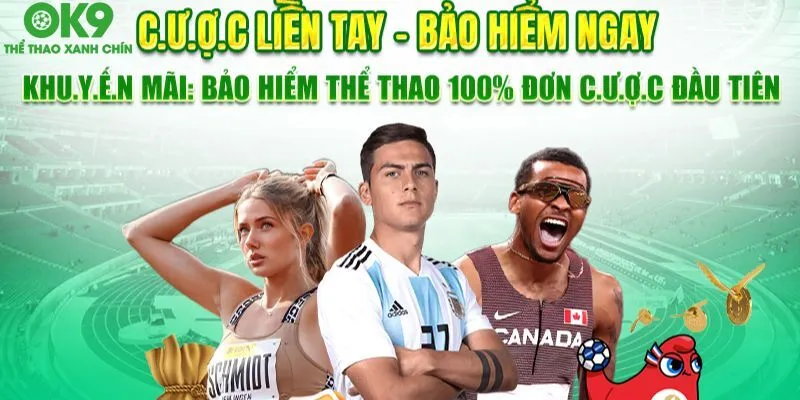 Giới thiệu về khuyến mãi bảo hiểm thể thao 100% OK9